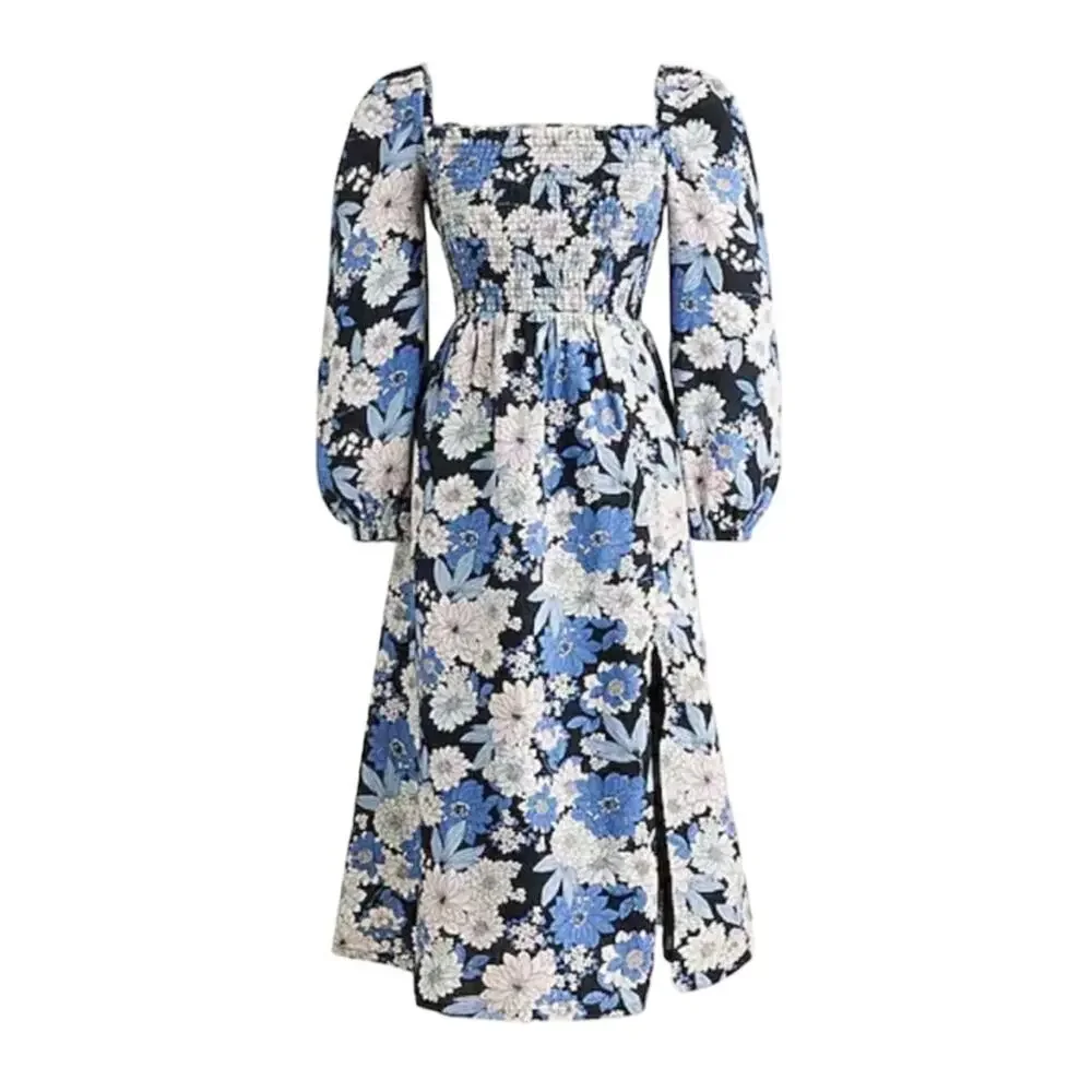 J. Crew Linen Daydream Dress in Zinnia Floral M